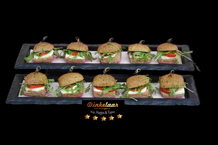 mini tomaat mozzarella broodjes 10 stuks